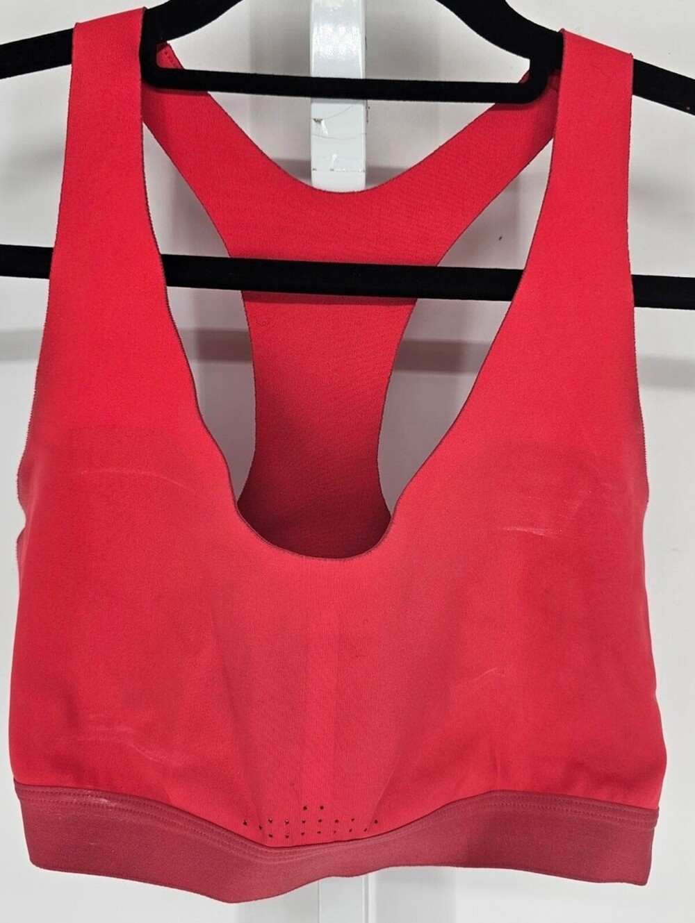 All in Motion Womens Sz M High Impact Sports Bra Dark Coral Pink Racerback